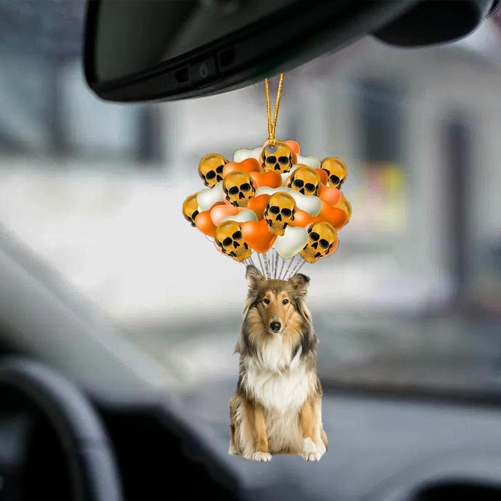 Scotch Collie Halloween Car Ornament Dog Ornament For Halloween