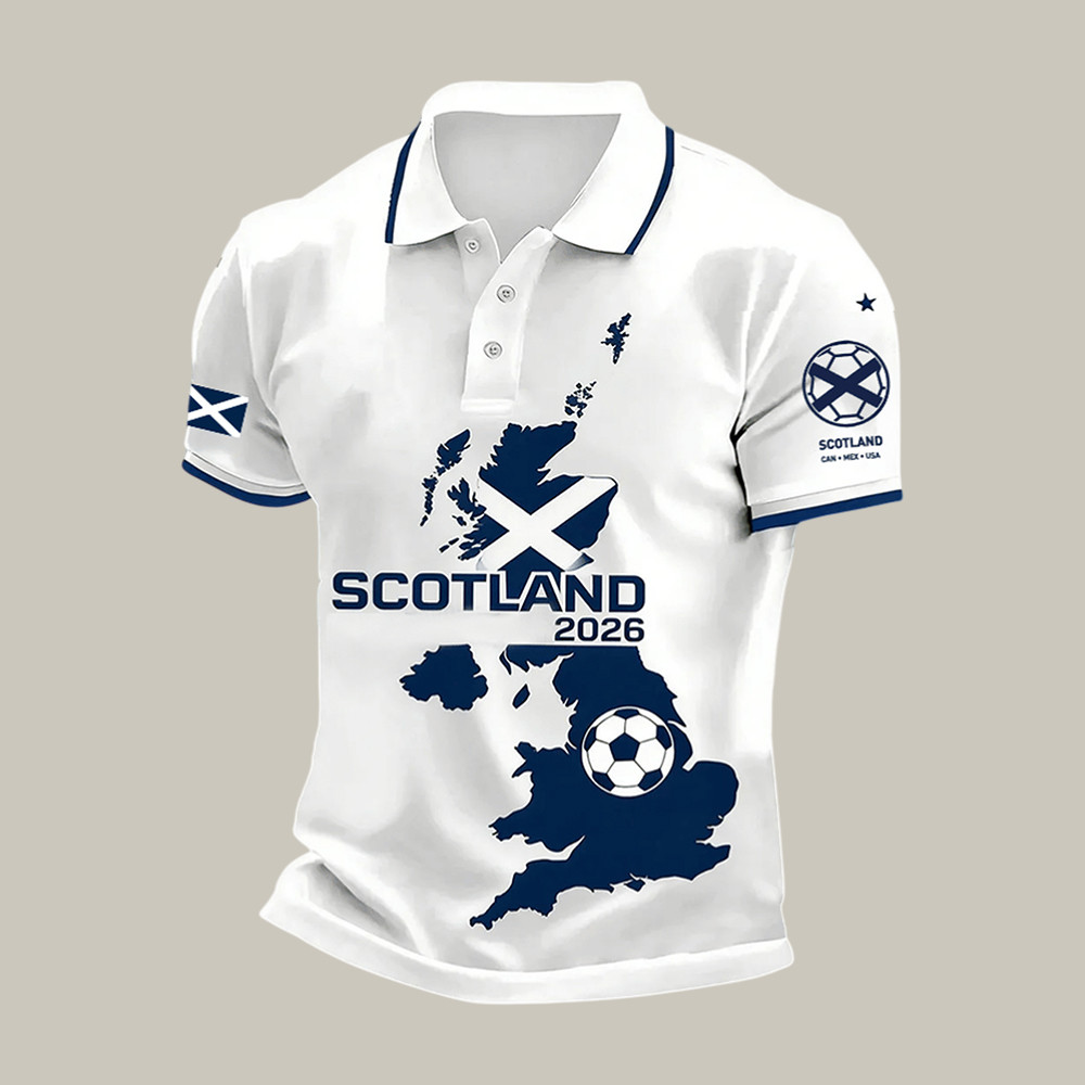 Scotland 2026 FIFA World Cup Polo Shirt Soccer Clothes Father's Day Gift For Him