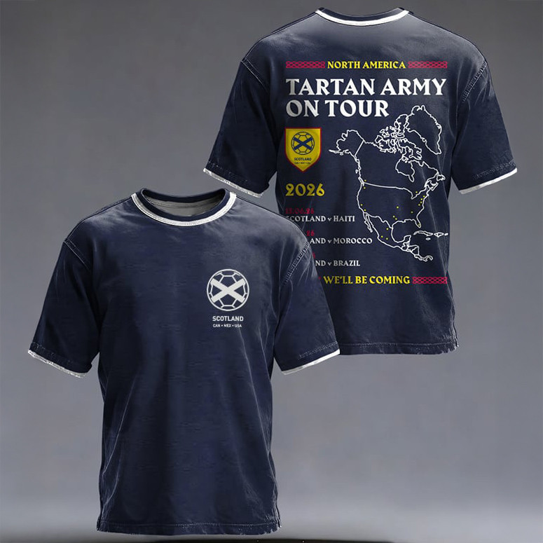 Scotland 2026 FIFA World Cup T-Shirt Soccer Fan Clothes Present Idea For Father's Day