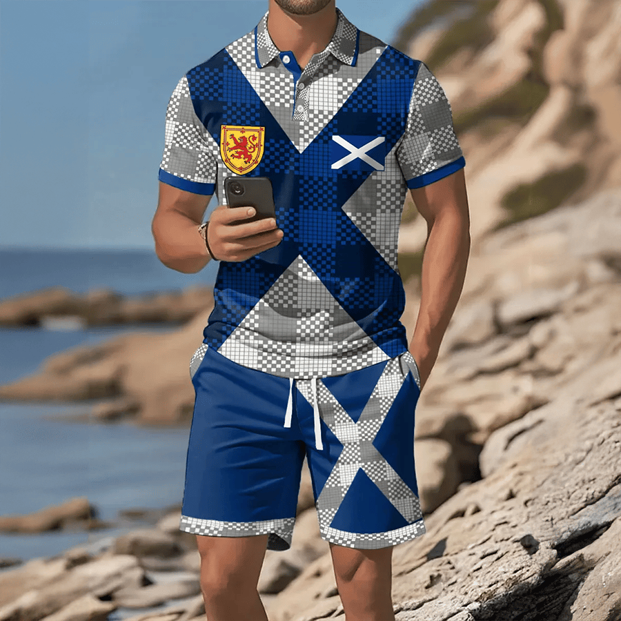 Scotland FIFA Club World Cup Bracket Polo Shirt And Shorts 2026 World Cup Merch Best Fan Gear