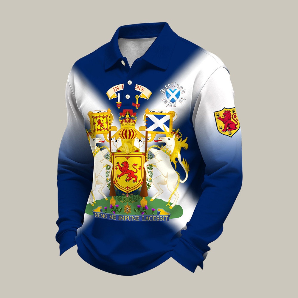 Scotland FIFA World Cup 2026 Polo Long Sleeve Shirt Soccer Apparel Game Day Gear