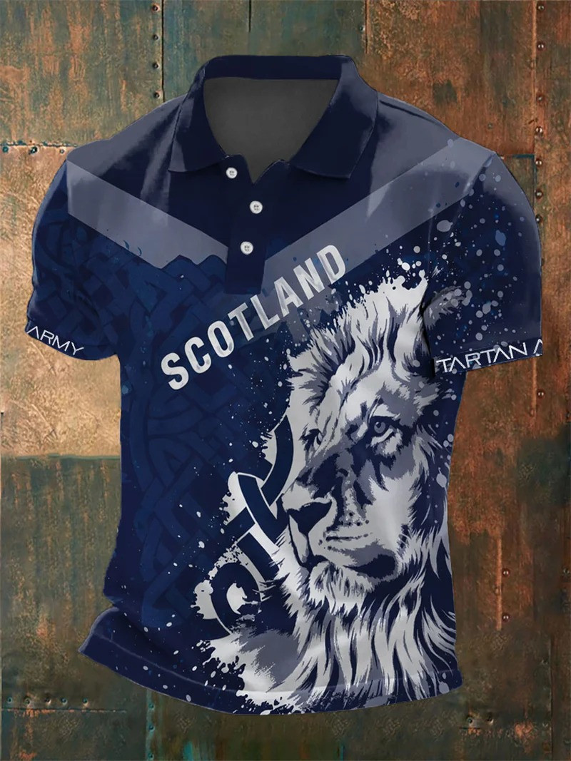 Scotland FIFA World Cup 2026 Polo Shirt Scotland Lion Fan Gear Tartan Army Gift For Dad