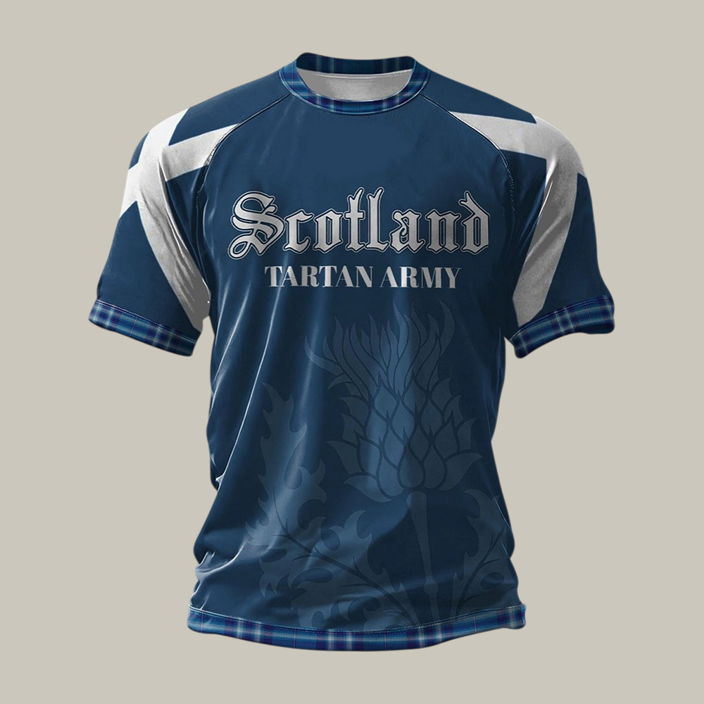 Scotland FIFA World Cup 2026 T-Shirt Tartan Army Scotland National Soccer Team Shirt