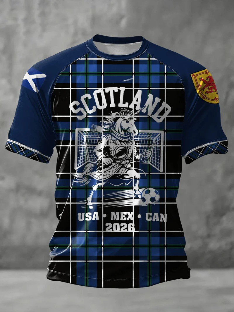 Scotland FIFA World Cup 2026 T Shirt Tartan Army Supporter Tee Soccer Fan Gift For Men