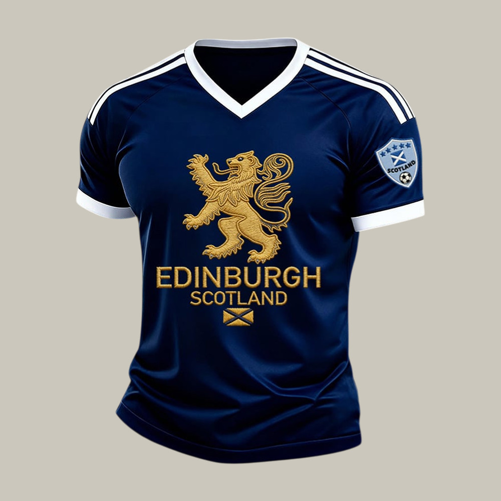 Scotland FIFA World Cup Team V-Neck Shirt Scotland Football Team Shirt Fan Gift For Father's Day