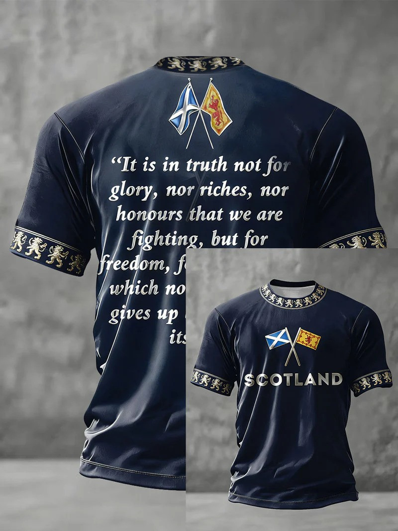 Scotland Freedom Not For Glory T-Shirt 2026 World Cup Patriotic Fan Gear Gift For Scotland Fans