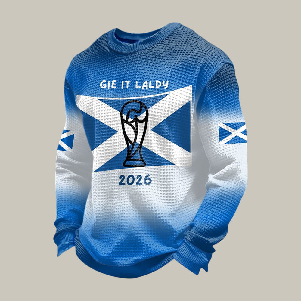 Scotland Gie It Laldy 2026 Long Sleeve Shirt 2026 Fifa World Cup Apparel Fan Gear