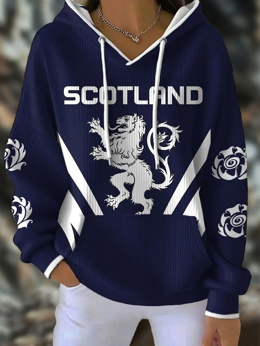 Scotland Lion Rampant Hoodie Scottish Rugby Fan Gear Match Day Clothing Best Gift For Supporters