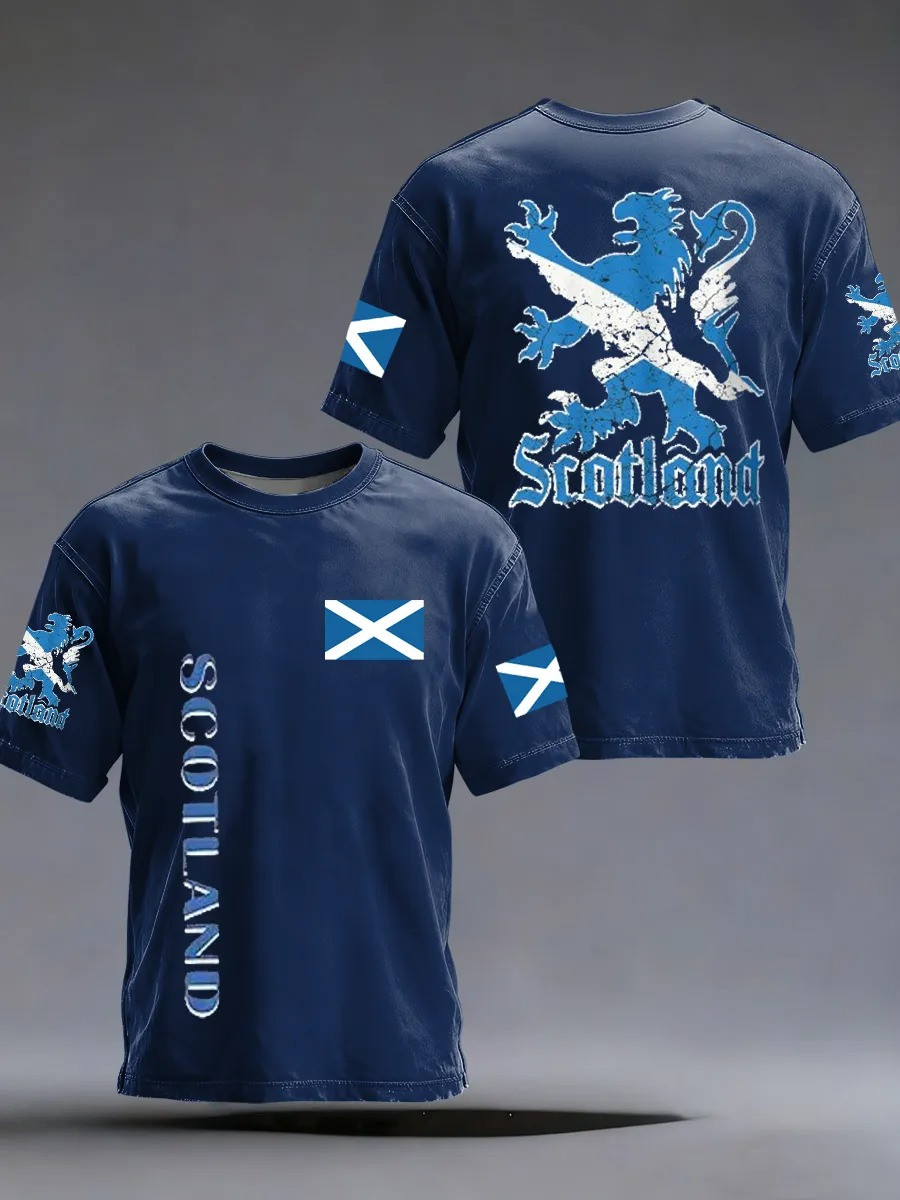 Scotland Lion Rampant Saltire T-Shirt Scottish Pride Football Clothing Best Gifts For Fans