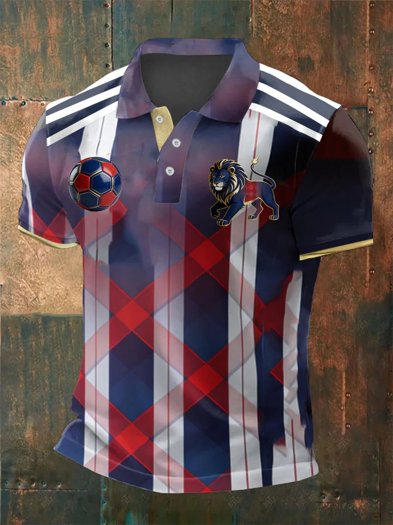 Scotland Lion Tartan Soccer Polo Shirt 2026 FIFA World Cup Fan Gear Gift For Scottish Fans