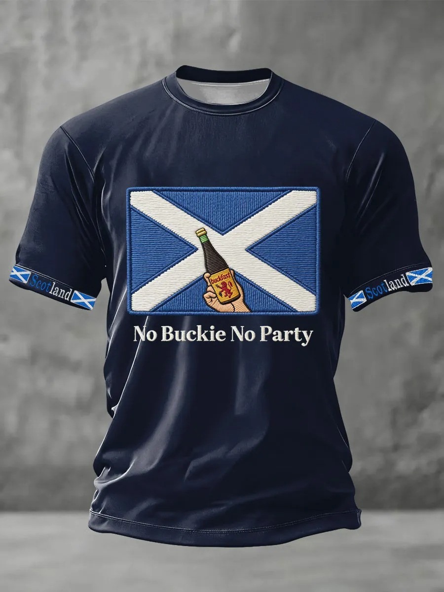 Scotland No Buckie No Party T-Shirt Football World Cup 2026 Fan Apparel Best Gift For Tartan Army