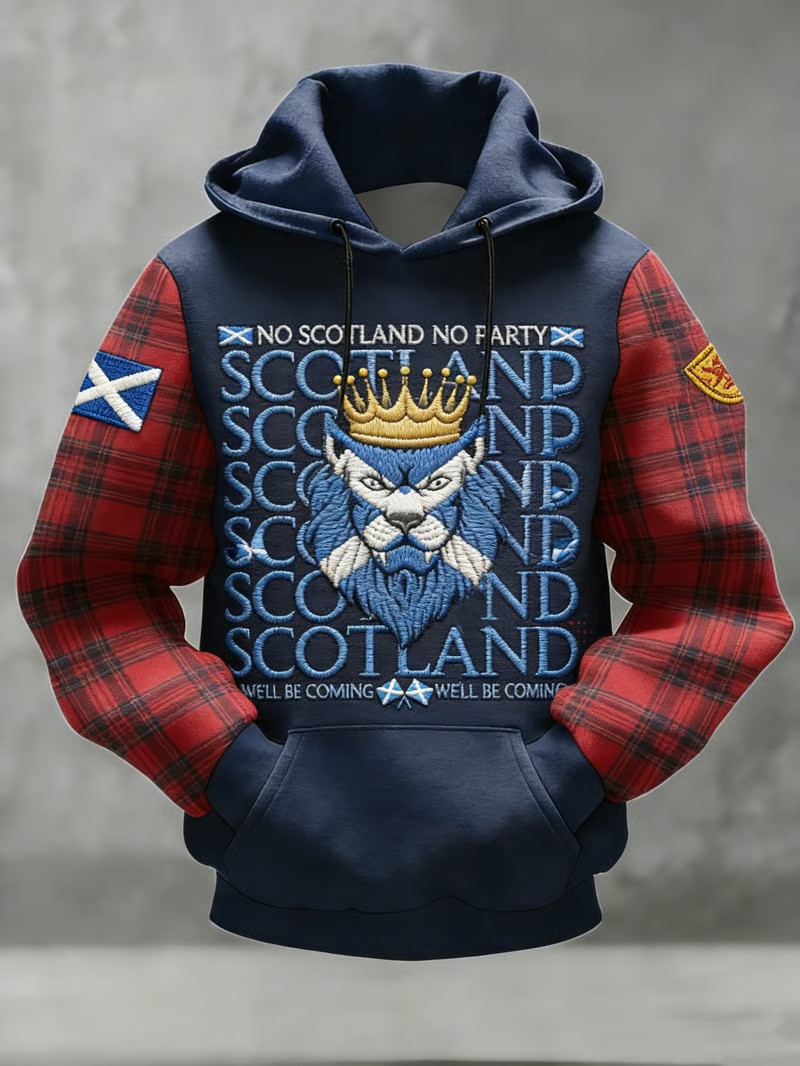 Scotland No Scotland No Party World Cup 2026 Hoodie Lion Tartan Army Soccer Gift For Supporters