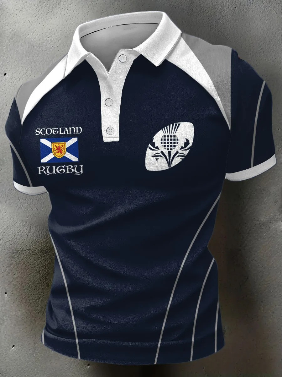 Scotland Rugby Jersey Polo Shirt Scottish Thistle Fan Gear Best Gift For Rugby Fans