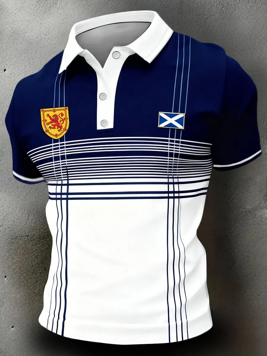 Scotland Saltire Lion Polo Shirt Scottish Football World Cup 2026 Fan Apparel Best Gifts Ideas