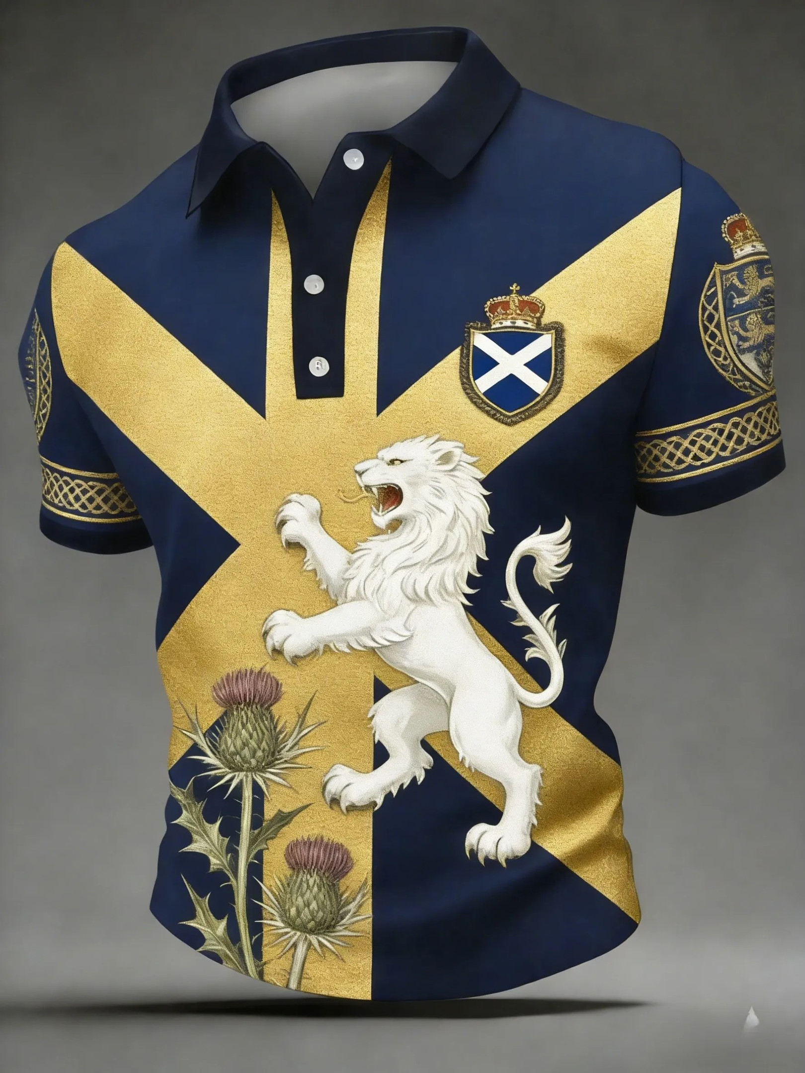 Scotland Saltire Tartan Plaid Polo Shirt World Cup Football 2026 Fan Gear Best Gift For Supporters