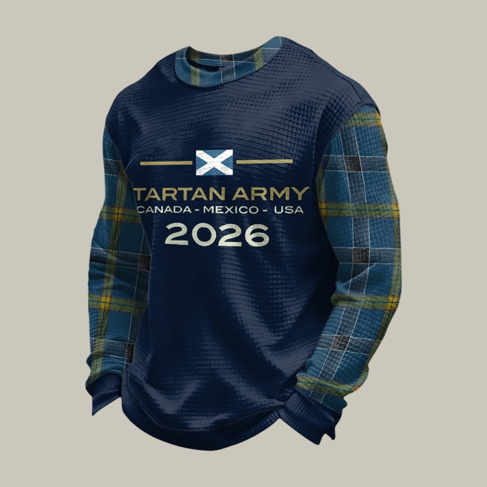 Scotland Tartan Army FIFA World Cup 2026 Long Sleeev Shirt USA Mexico 2026 Apparel Fan Gear