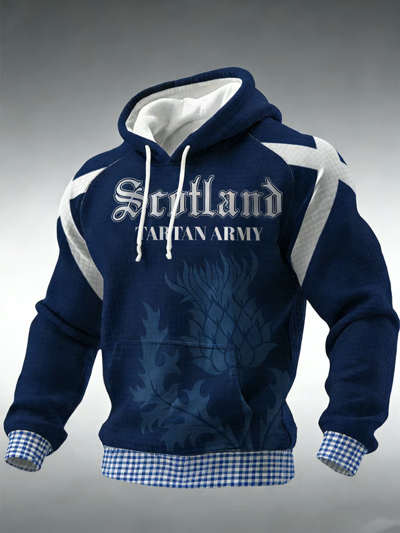 Scotland Tartan Army Hoodie World Cup 2026 Soccer Fan Gear Thistle Crest Gift For Scottish Fans