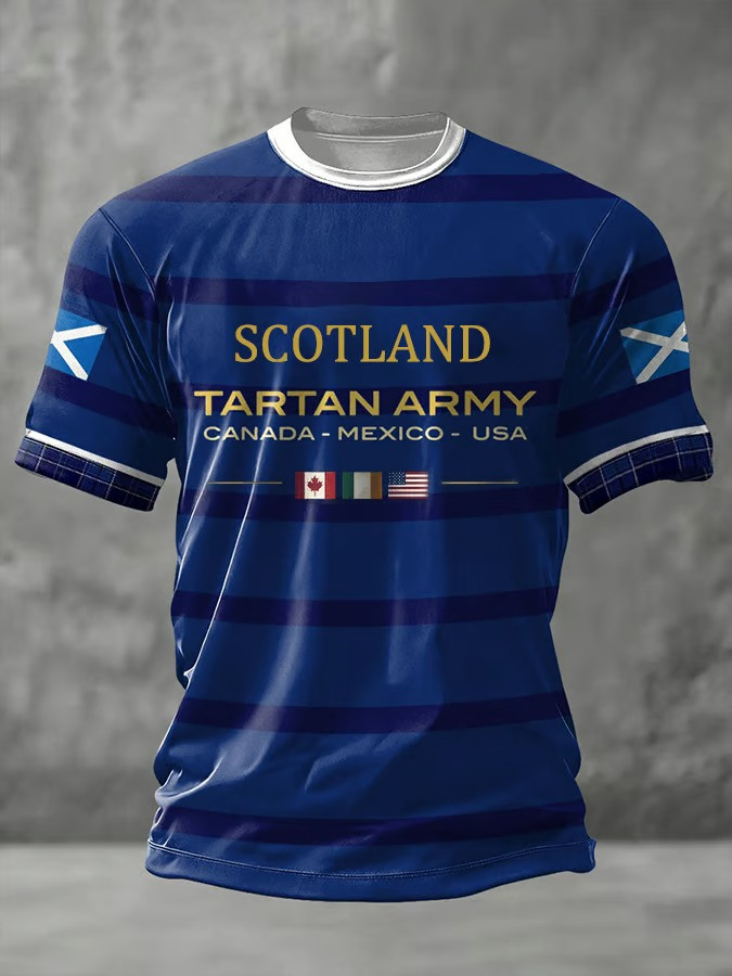 Scotland Tartan Army WC 2026 T-Shirt Canada Mexico USA Soccer Fan Gear Clothing Gift For Men