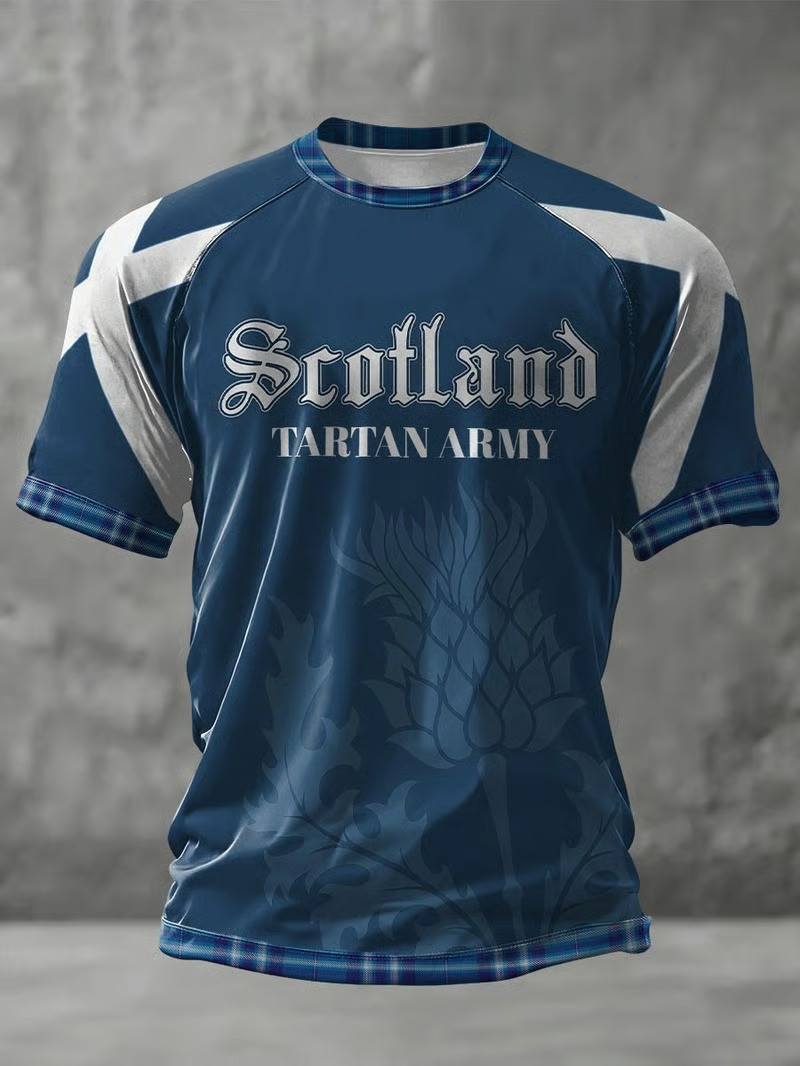 Scotland Tartan Army World Cup 2026 T-Shirt Thistle Soccer Fan Clothing Best Gift For Family