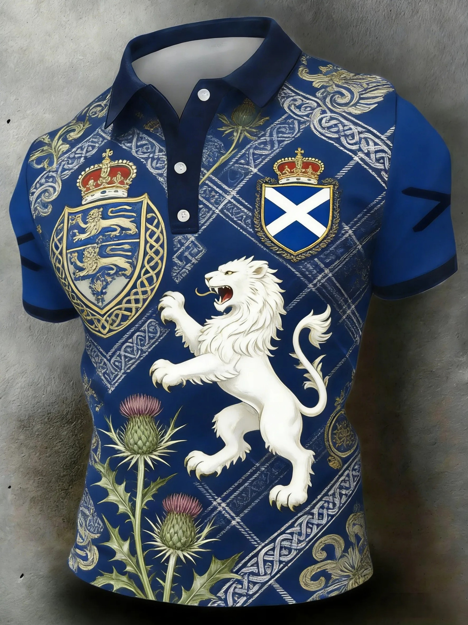 Scotland Tartan Plaid Lion Polo Shirt World Cup 2026 Football Fan Apparel Best Gift For Heritage