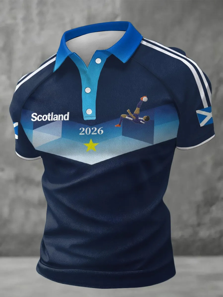 Scotland Tartan Thistle Football Polo Shirt World Cup 2026 Fan Best Gift For Scottish Fans