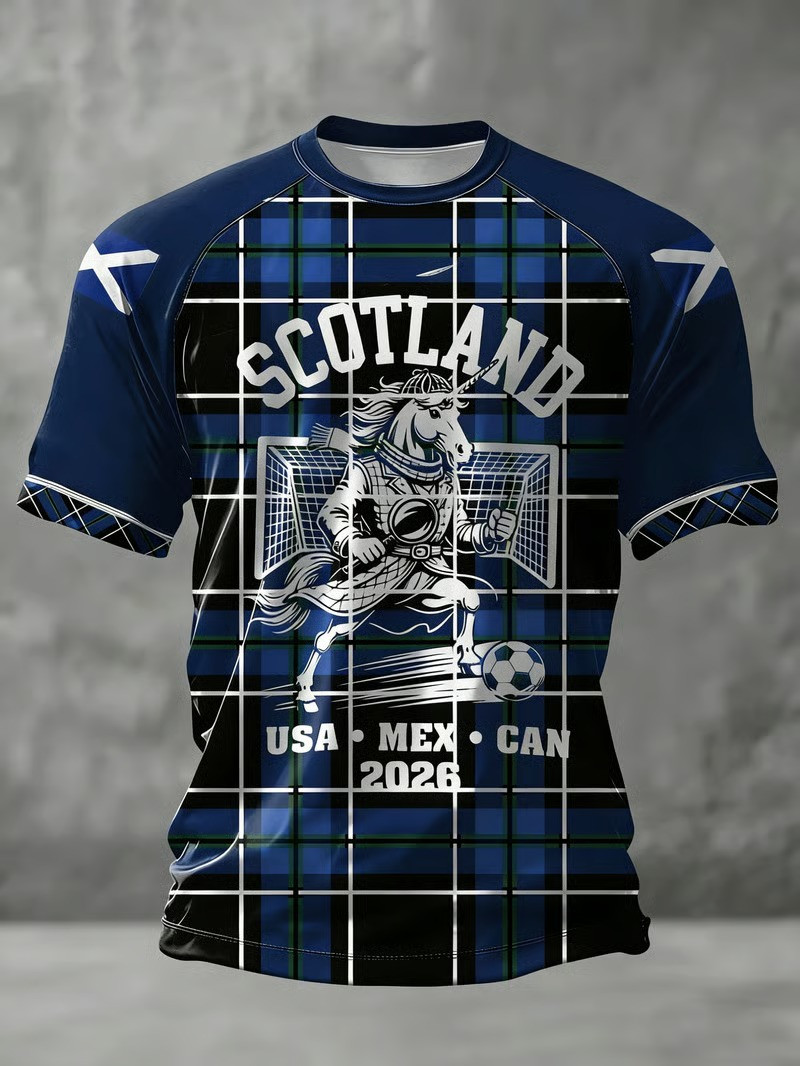 Scotland Unicorn T-Shirt WC 2026 USA Mexico Canada Soccer Fan Gear Gift For Tartan Army Fans