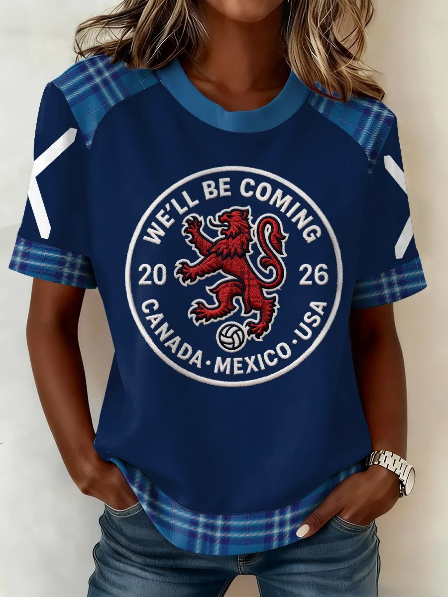 Scotland We'll Be Coming 2026 T-Shirt Lion Rampant World Cup Fan Apparel Best Gift For Tartan Army