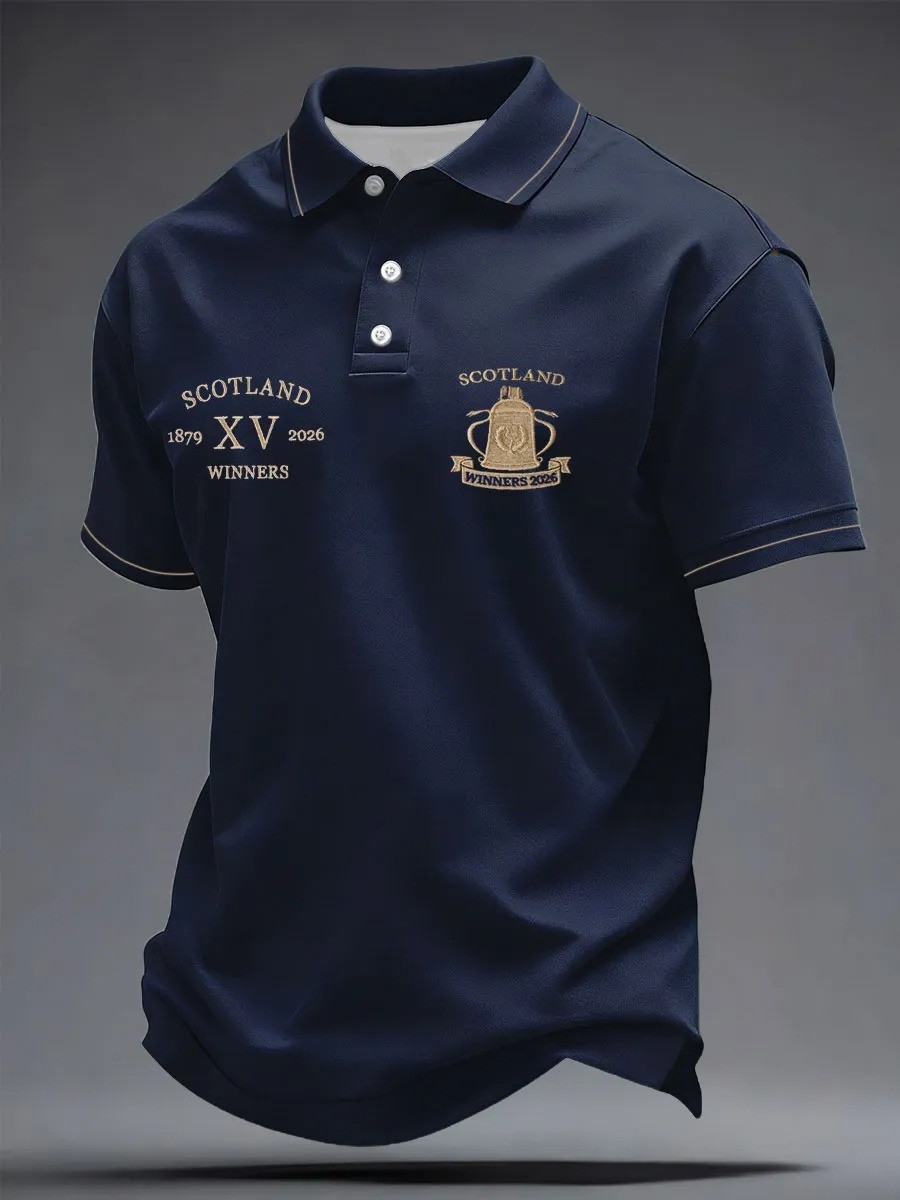 Scotland XV Winners 2026 Polo Shirt Rugby Championship Fan Gear Gift For Supporters
