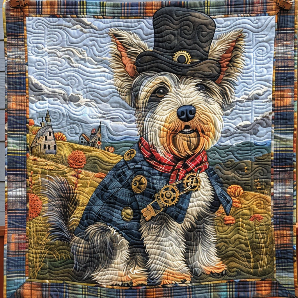 Scottie In The Meadows Quilted Blanket Presents For Dog Lovers
