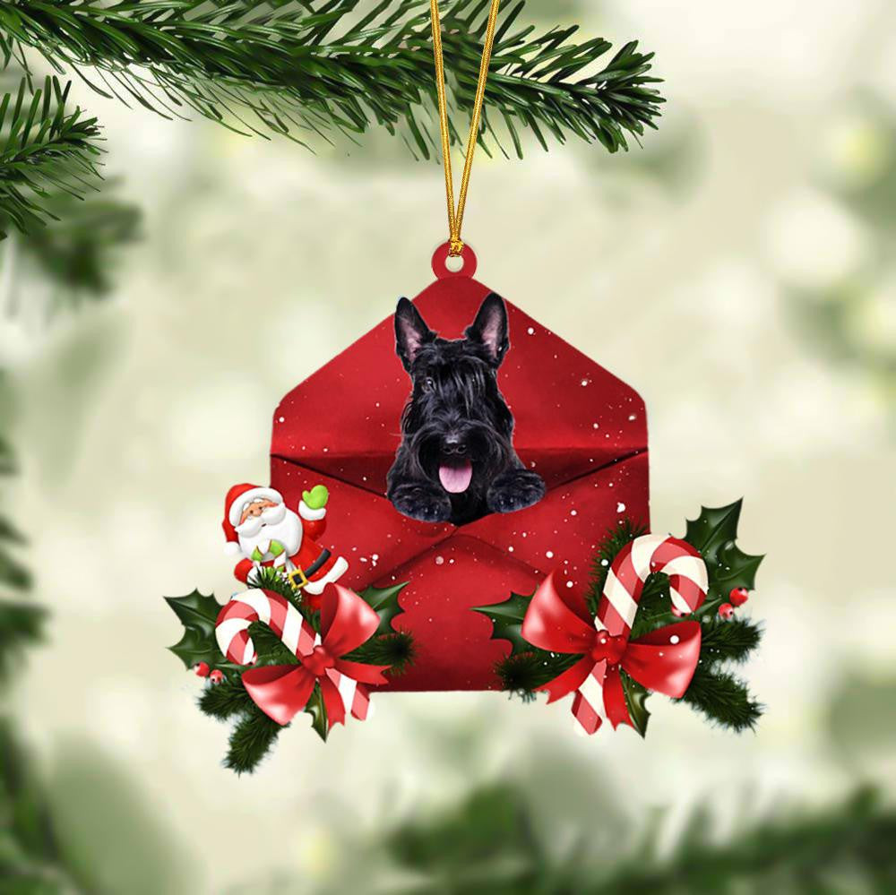Scottish Terrier Christmas Letter Shaped Ornament  Acrylic Dog Christmas Ornament Xmas Dog Gifts