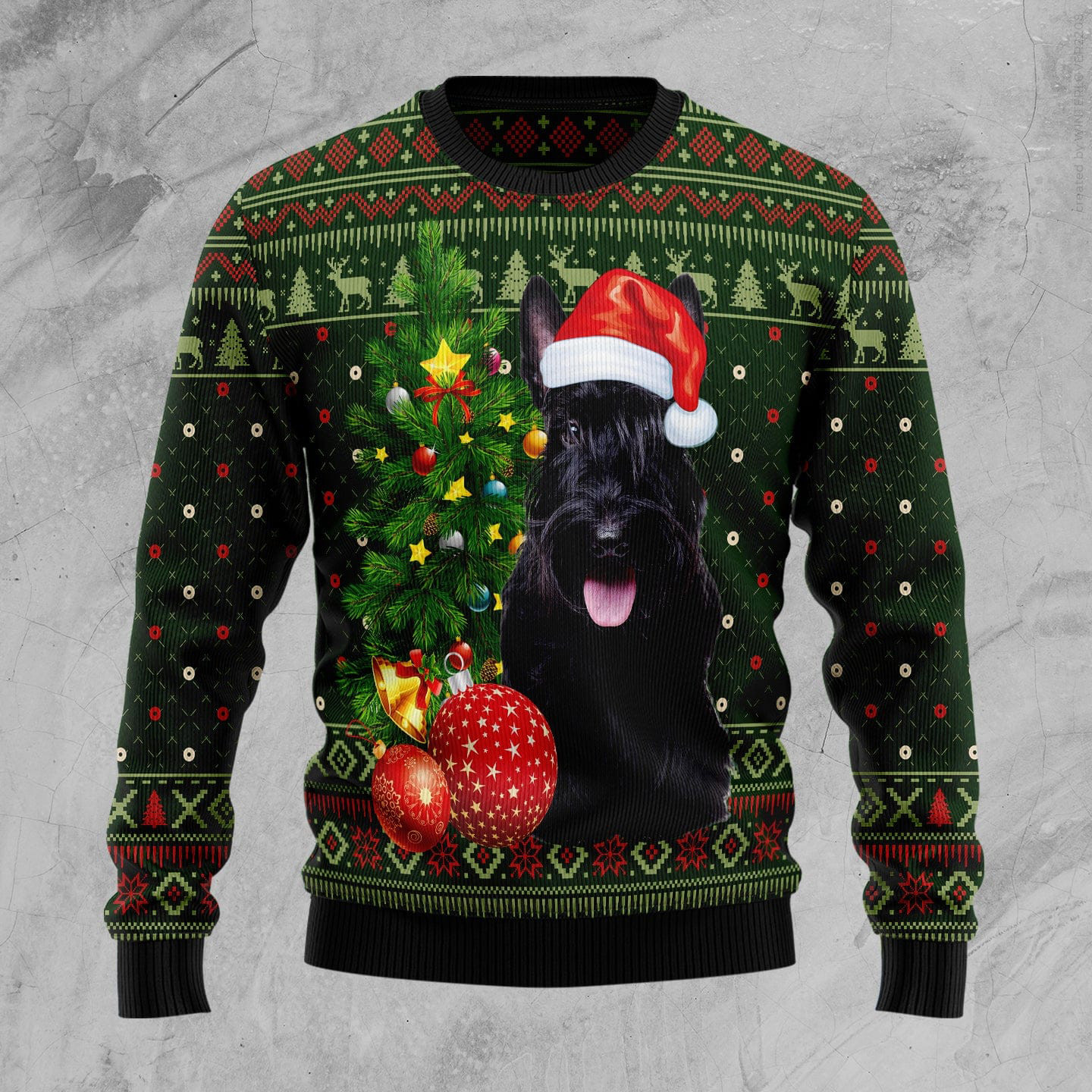 Scottish Terrier Cute Christmas Ugly Christmas Sweater Funny Sweater Xmas Dog Gifts