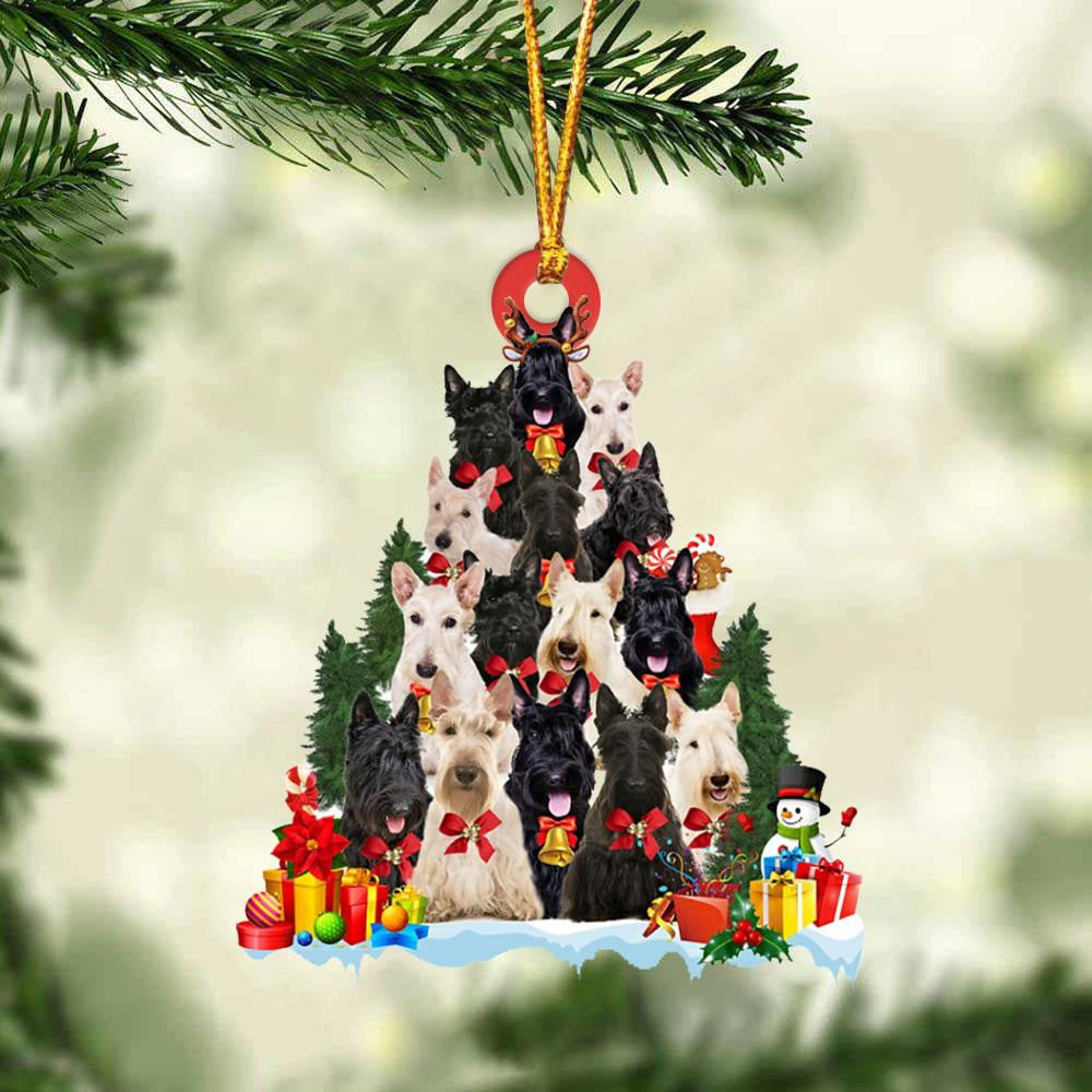 Scottish Terrier Dog Christmas Tree Ornament Dog Gifts Acrylic Ornament Dog Gifts Acrylic Ornament