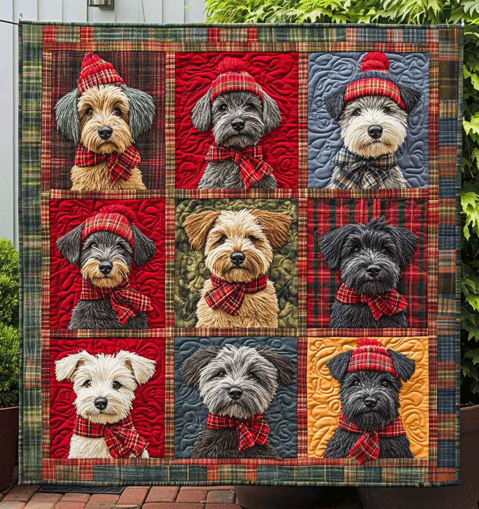 Scottish Terrier Joy Quilted Blanket Presents For Dog Lovers