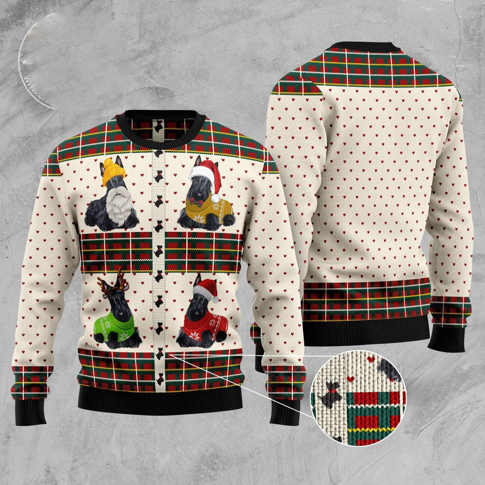 Scottish Terriers Xmas Ugly Christmas Sweater Funny Ugly Christmas Sweater Cool Christmas Gifts