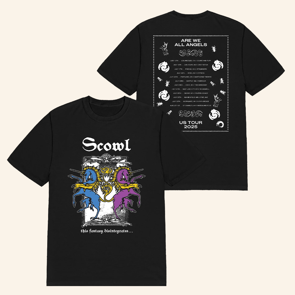 Scowl Official Merch Are We All Angels 2025 US Tour T-Shirt Best Gifts For Music Lovers