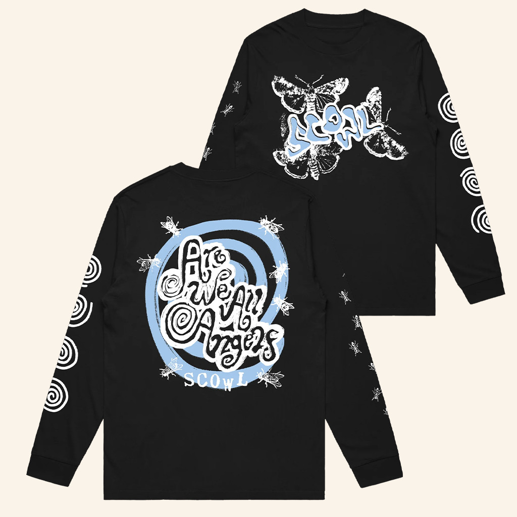 Scowl Official Merch Are We All Angels Long Sleeve Shirt Gifts For Rock Lovers