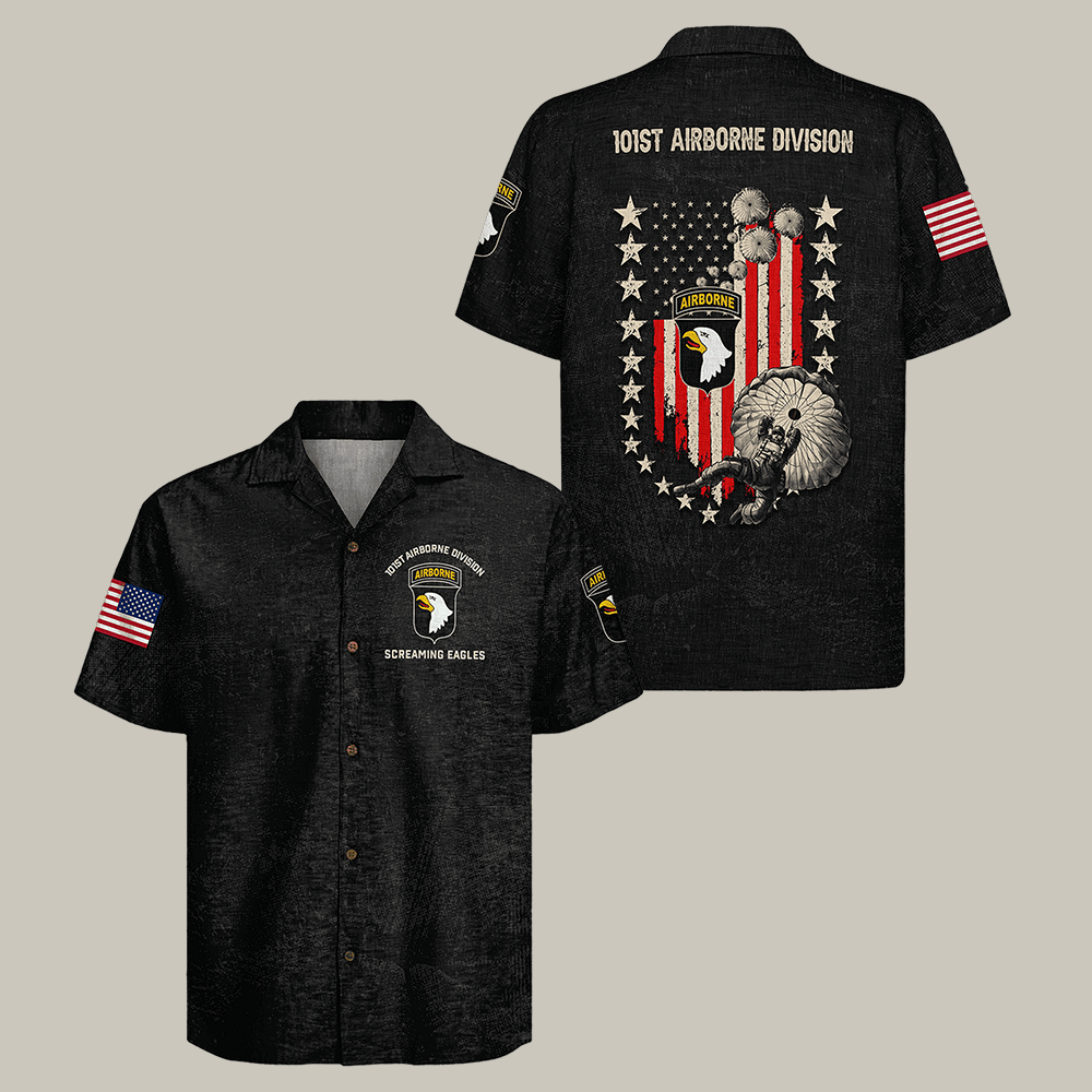 Screaming Eagles US Army Airborne Hawaiian Shirt 101St Airborne Clothes Gift For Husband