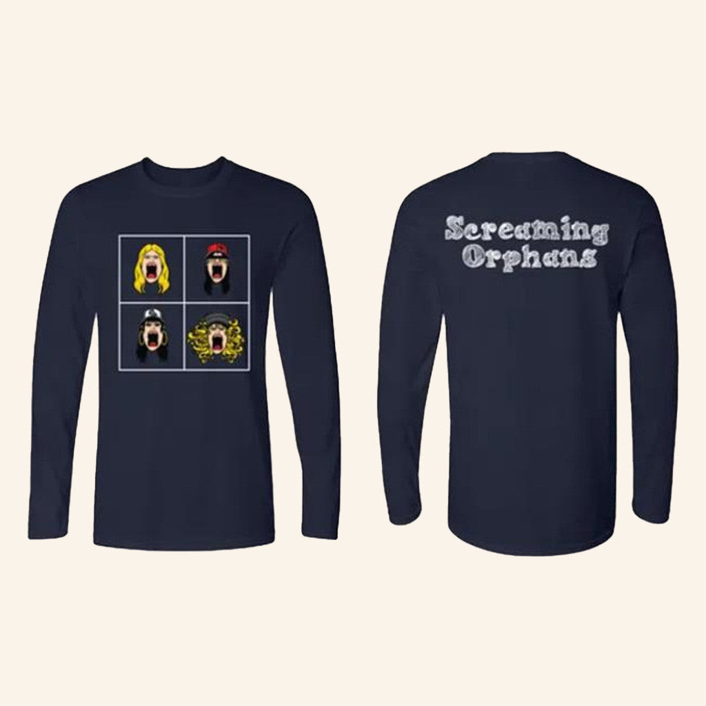 Screaming Orphans Merch 4 Heads Long Sleeve Shirt Gifts For Father Screaming Orphans Merch 4 Heads Long Sleeve Shirt Gifts For Father