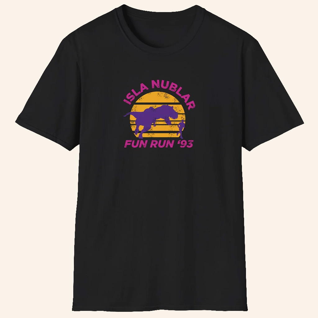 ScreenCrush Merch Isla Nublar Fun Run 93 T-Shirt Present For Husband ScreenCrush Merch Isla Nublar Fun Run 93 T-Shirt Present For Husband