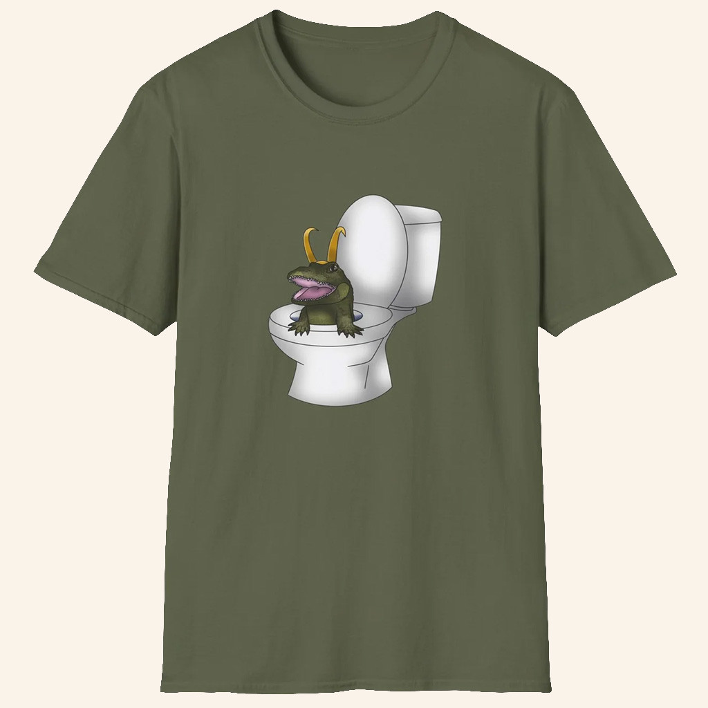 ScreenCrush Merch Loki Gator T-Shirt Marvel Loki Alligator Shirt Funny Gifts Ideas