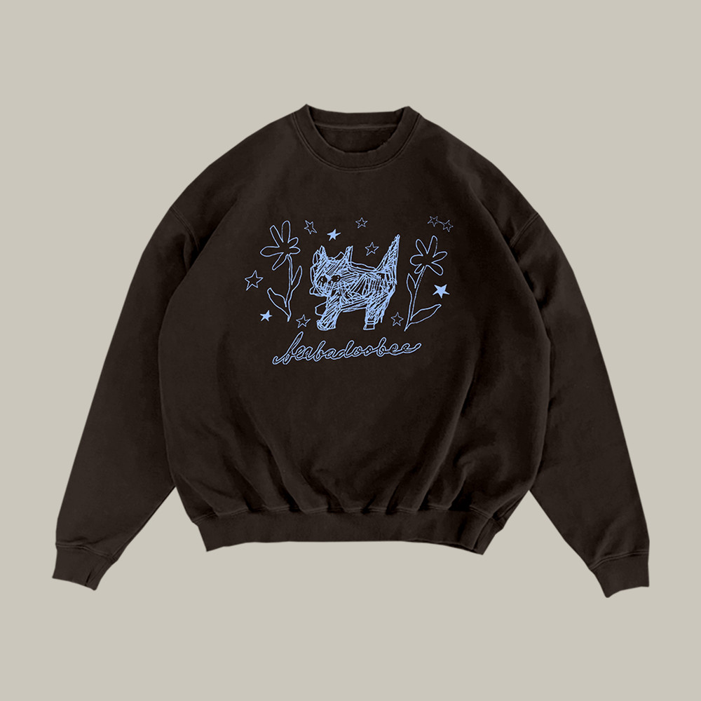 Scribble Cat Beabadoobee Sweatshirt Music Apparel Beabadoobee Lover Gift For Cat Owners