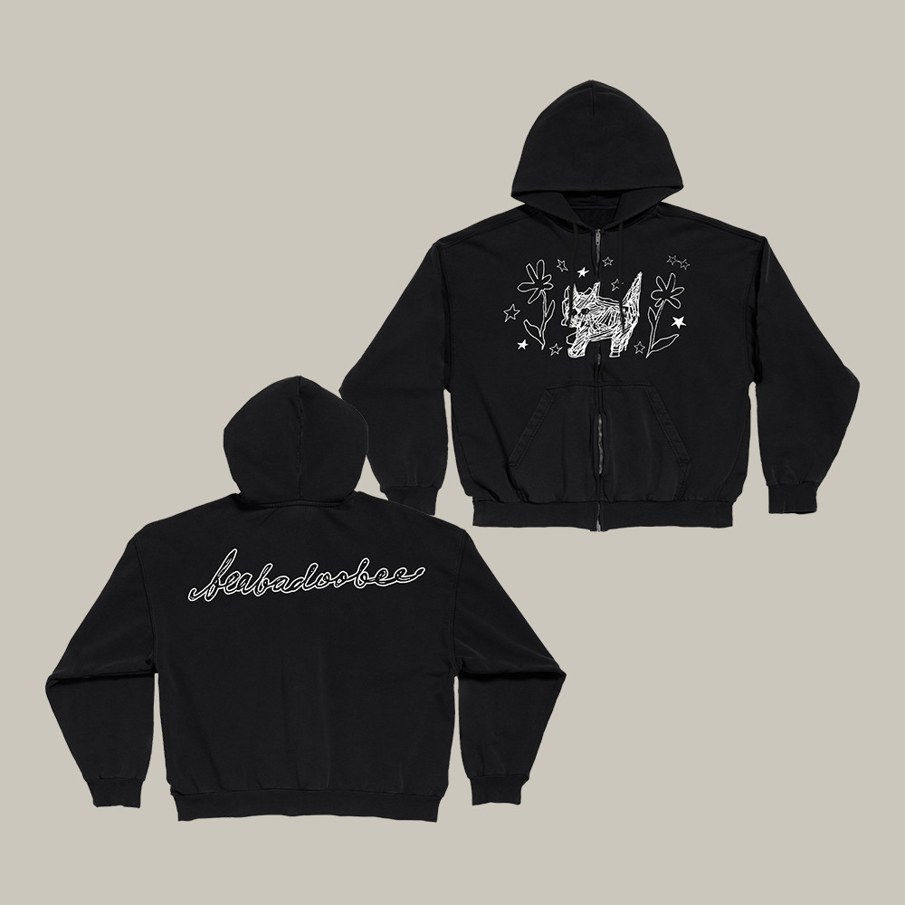 Scribble Cat Beabadoobee Zip Hoodie Beabadoobee Hooded Sweatshirt Music Lover Gift