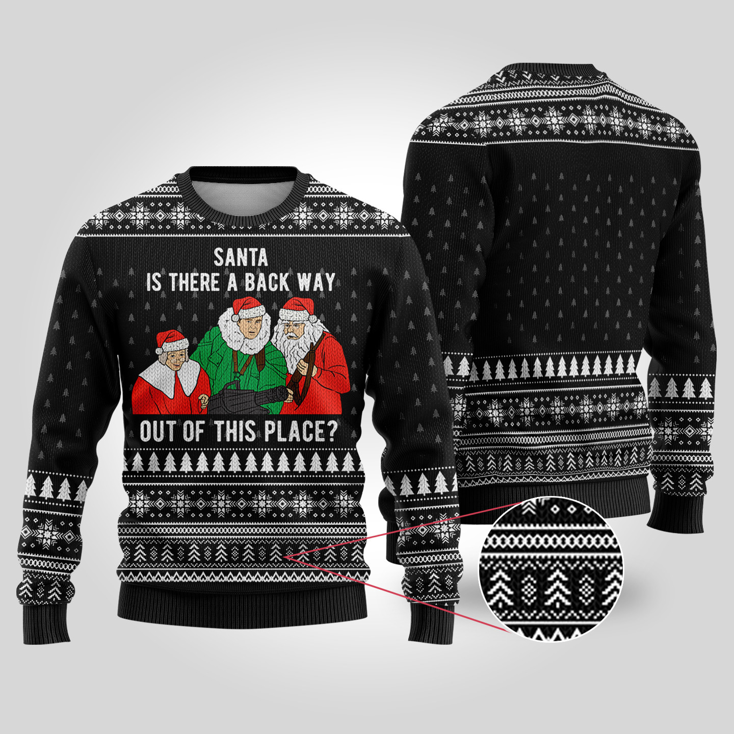 Scrooged Ugly Christmas Sweater Black Soft Cotton Sweatshirt for Winter Comfort