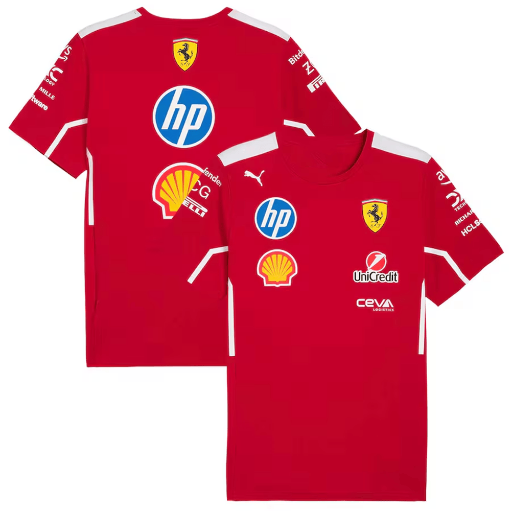 Scuderia Ferrari 2025 Replica Team T-Shirt Ferrari F1 Merch Gifts For Racing Car Fans