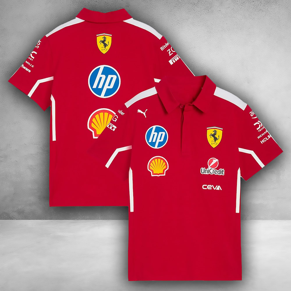 Scuderia Ferrari 2025 Team Polo Shirt Best Gift For Racing Lovers