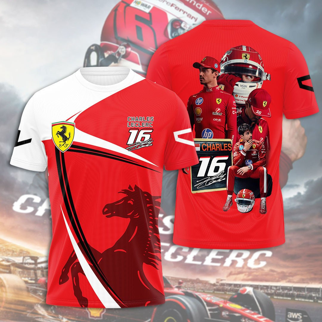 Scuderia Ferrari Charles Leclerc Shirt Racing Lovers Gifts For Fans