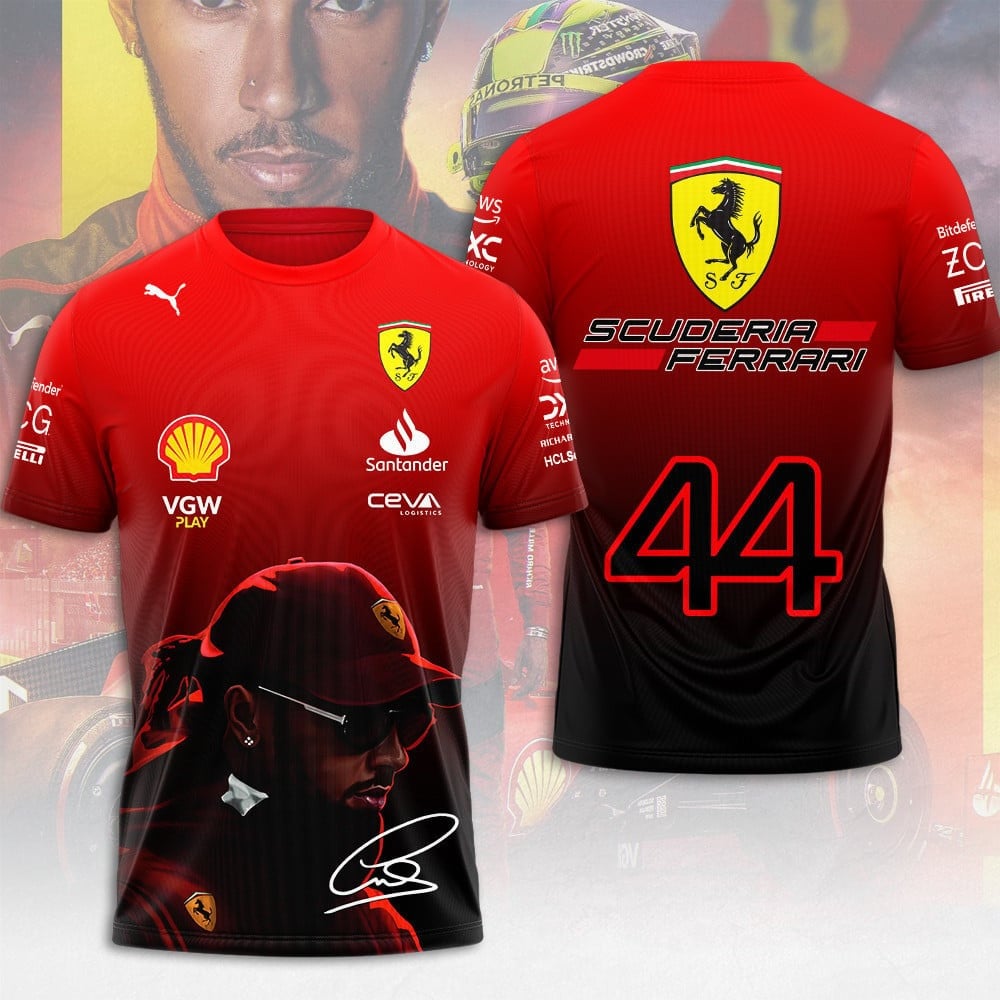 Scuderia Ferrari Racing Team T-Shirt Unique Gifts For Motorcycle Riders