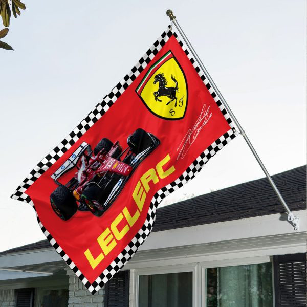 Scuderia Ferrari x Charles Leclerc Flag Gifts For Racing Lovers