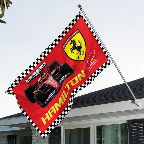 Scuderia Ferrari x Lewis Hamilton Flag Racing Lovers Gifts For Fans