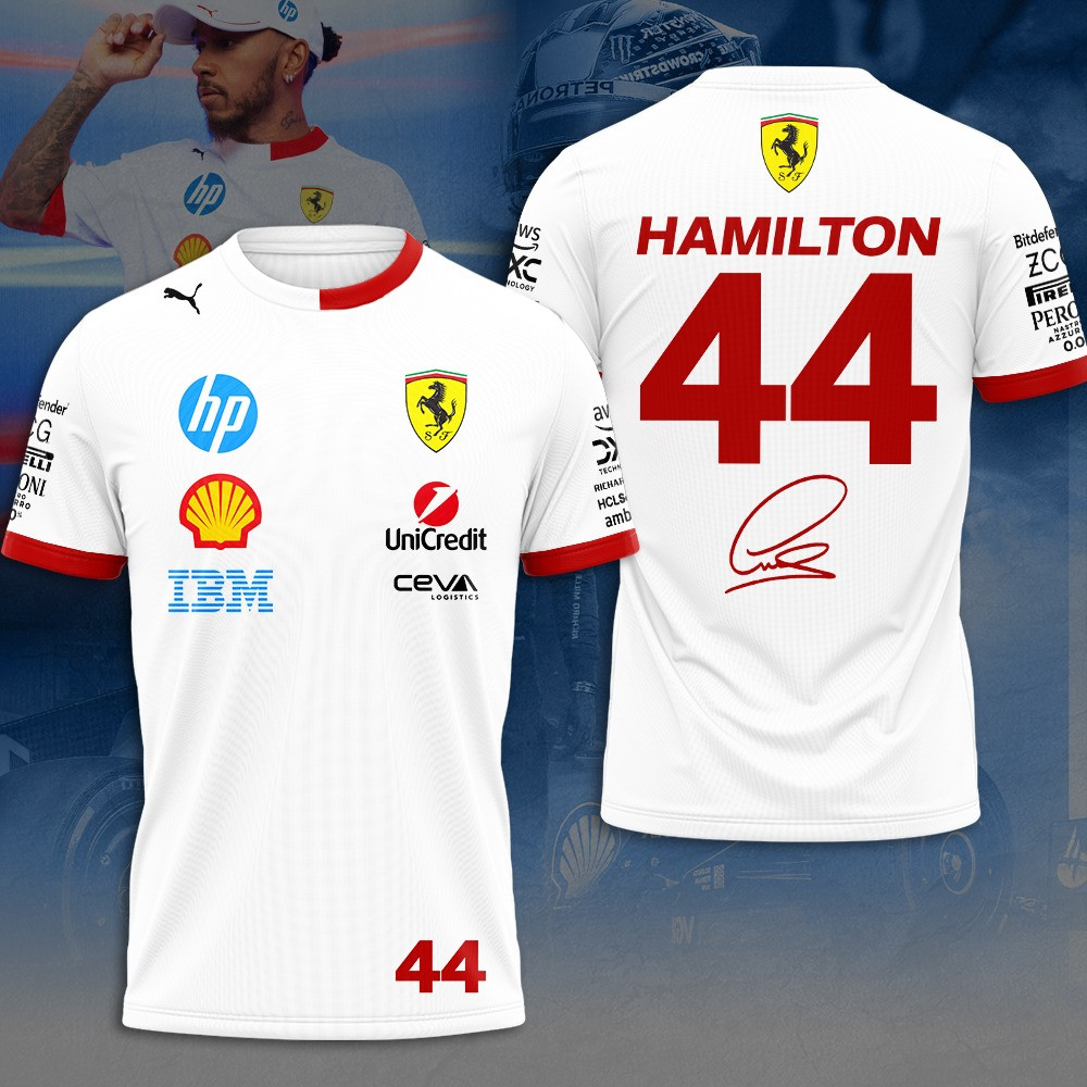 Scuderia Ferrari x Lewis Hamilton T-Shirt Hamilton Lover Gift Ideas For Him